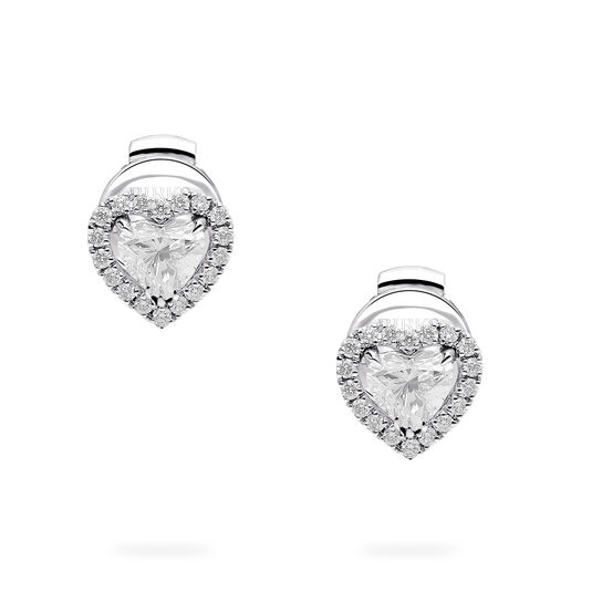 Birks Essentials White Gold And Diamond Heart Shape Stud Earrings image number 0
